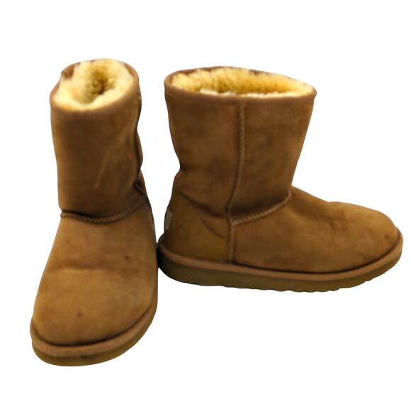 Ugg Australia Classic Short 5251 S/N Sz 3 Kids Girls Soft Light Brown Tan Boots - Picture 1 of 7
